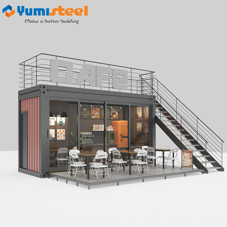 Fashionable Prefab Container House for Store Buy small prefab