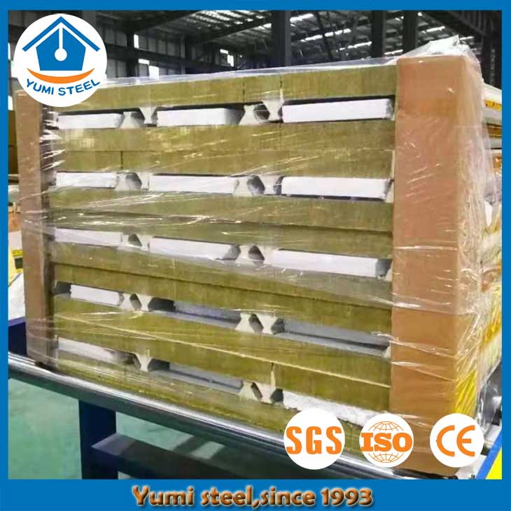 50mm PIR Sealing Rockwool Sandwich Panel Roof for Installing Solar Photovoltaic System