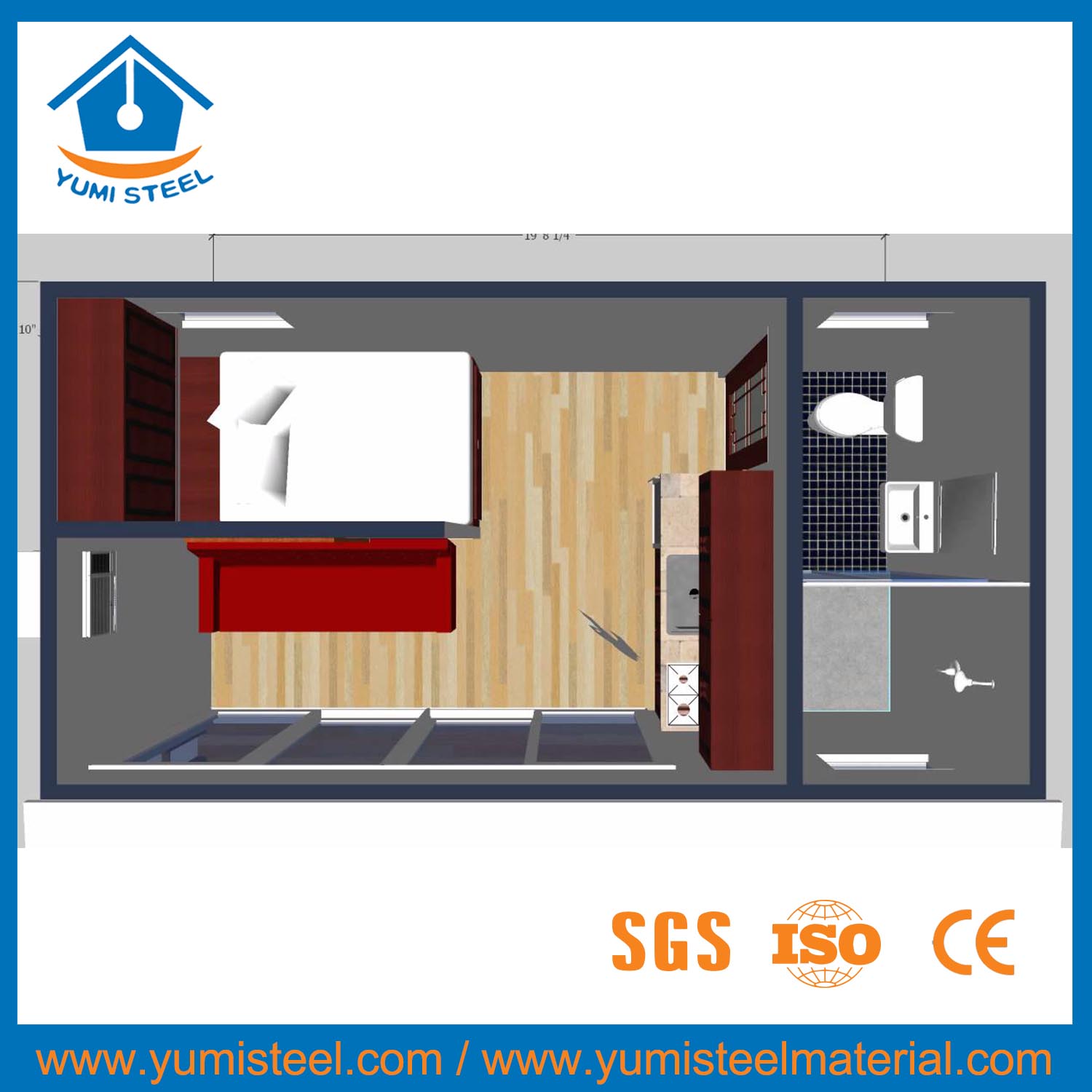 Prefab Shipping Container House Unit for Individual House/office Room